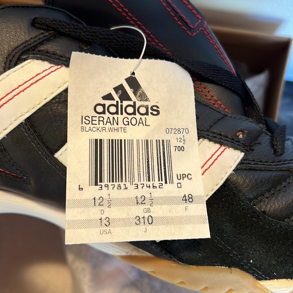 Adidas Iseran Goal Indoor Soccer Shoes Black-White - Picture 6 of 8